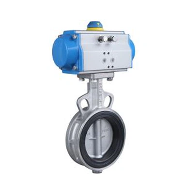 صمام فراشة الفولاذ المقاوم للصدأ الهوائية